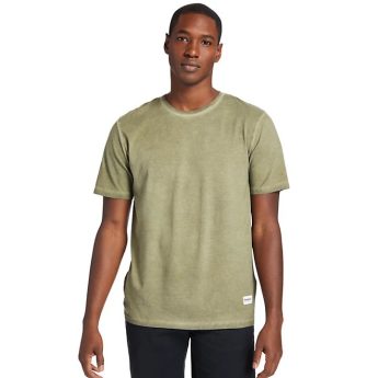 Timberland Ανδρική Μπλούζα T-Shirt SS Lamprey River Garment DYE Tee TB0A2CKPA58-Χακί