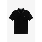 Fred Perry Ανδρική Μπλούζα Twin Tipped Polo M3600-P32 Μαύρο