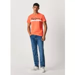 Pepe Jeans Ανδρική Μπλούζα T-Shirt Abrel PM508216-149 Πορτοκαλί