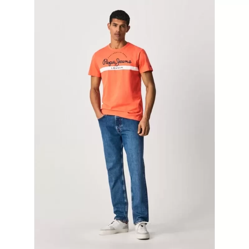 Pepe Jeans Ανδρική Μπλούζα T-Shirt Abrel PM508216-149 Πορτοκαλί