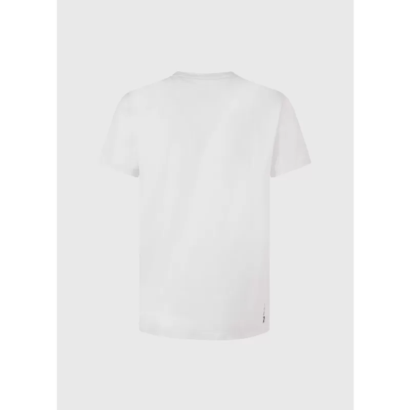 Pepe Jeans Ανδρική Μπλούζα T-Shirt AΚΕΕΜ PM508244-800 Λευκό