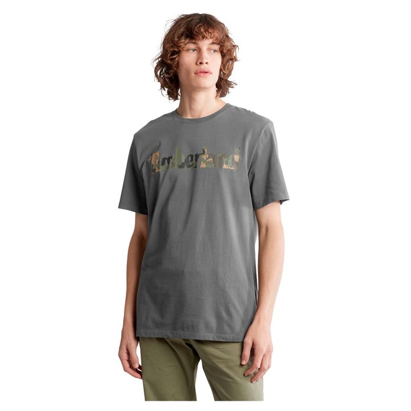 Timberland Ανδρική Μπλούζα T-Shirt SS LIN LOGO CAMO TB0A41KC-033 Γκρι