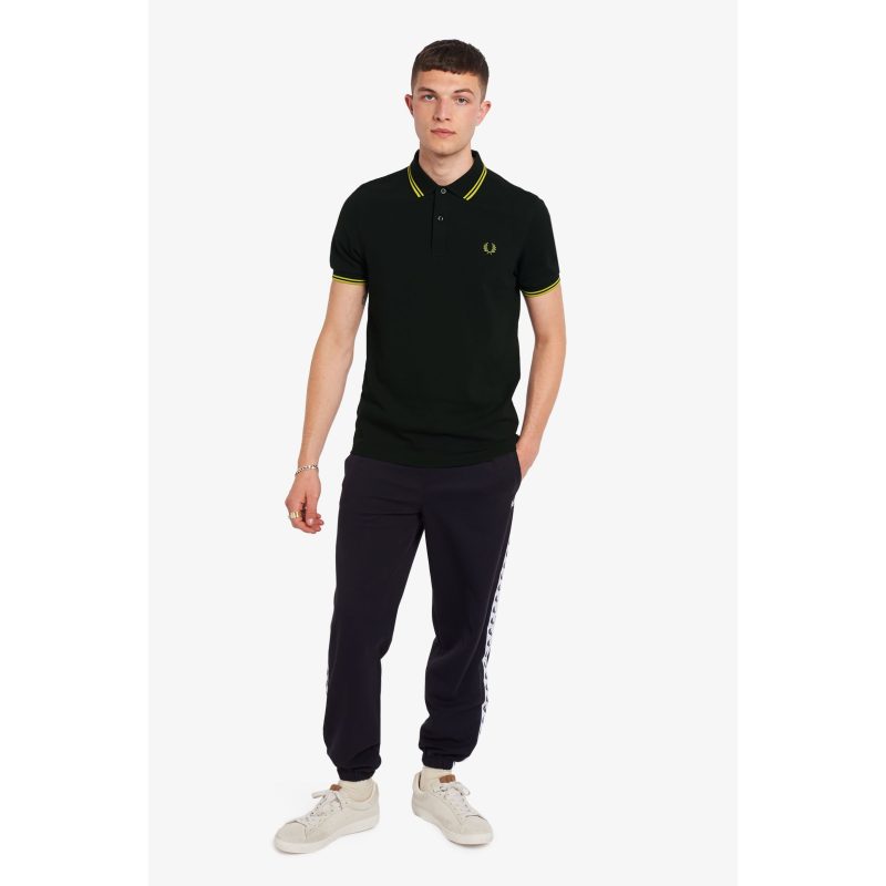 Fred Perry Ανδρική Μπλούζα Twin Tipped Polo M3600-P25 Πράσινο