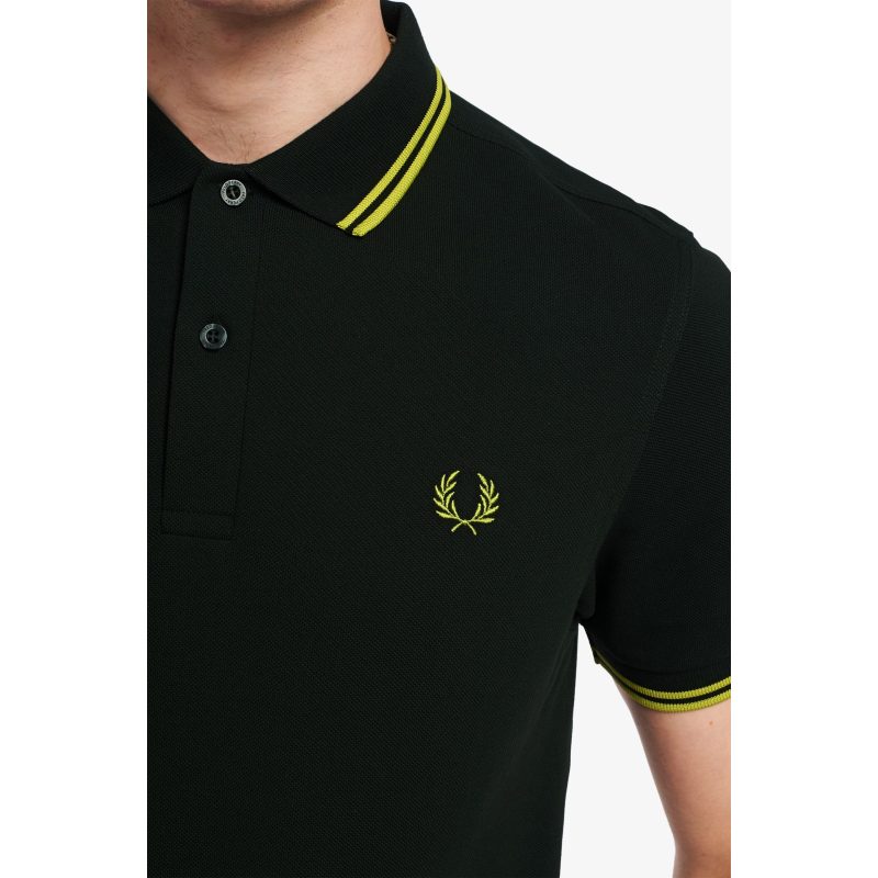 Fred Perry Ανδρική Μπλούζα Twin Tipped Polo M3600-P25 Πράσινο