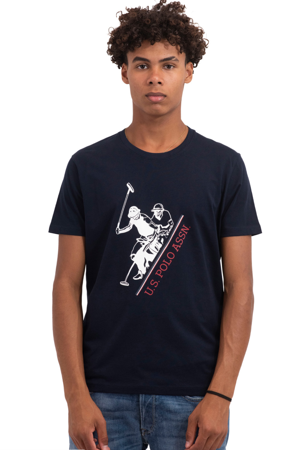 U.S. Polo Assn. Ανδρικο T-shirt Luca 6165350313-177 Μπλε