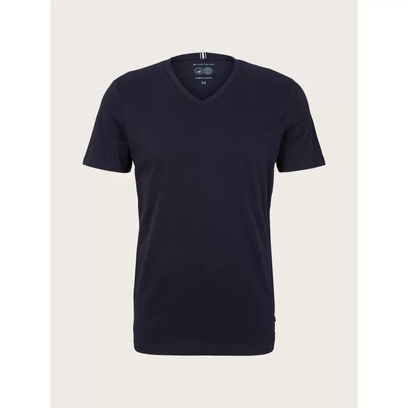 Tom Tailor Ανδρικό T-Shirt V-Neck 1030040-10668 Μπλε