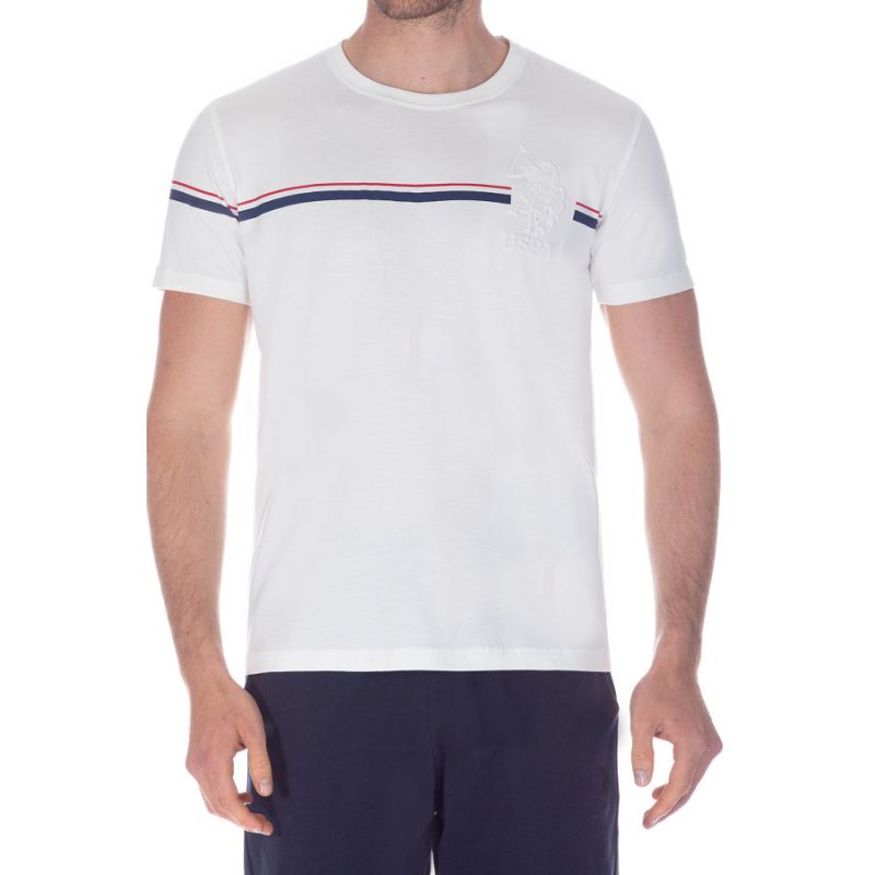 Ανδρικό T-shirt U.S. Polo Assn. 6150749351-101 Λευκό