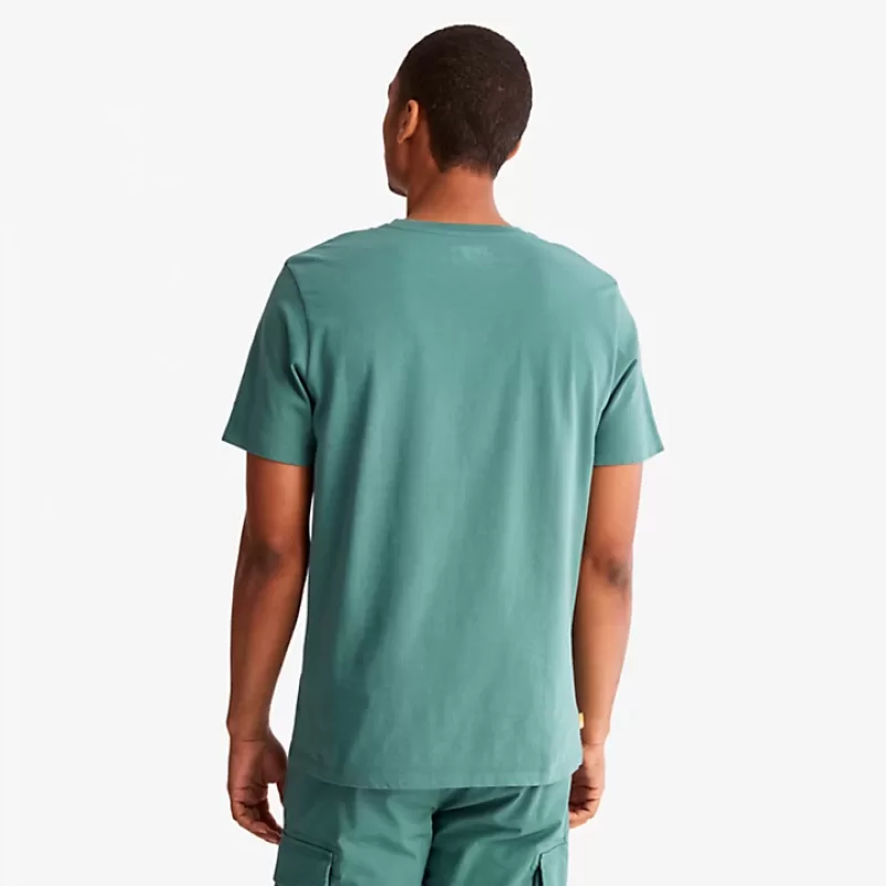 Timberland Ανδρική Μπλούζα T-Shirt SS LIN LOGO CAMO TB0A41KC-CL6 Πράσινο