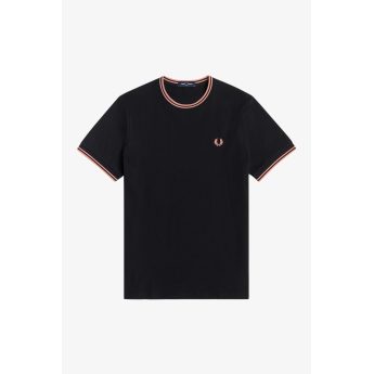 Fred Perry Ανδρική Μπλούζα Τ-Shirt Twin Tipped M1588 -P75 Mαύρο