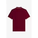 Fred Perry Ανδρική Μπλούζα Twin Tipped Polo M3600-P20 Μπορντό