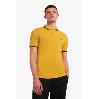 Fred Perry Ανδρική Μπλούζα Twin Tipped Polo M3600-P28 Μουσταρδί