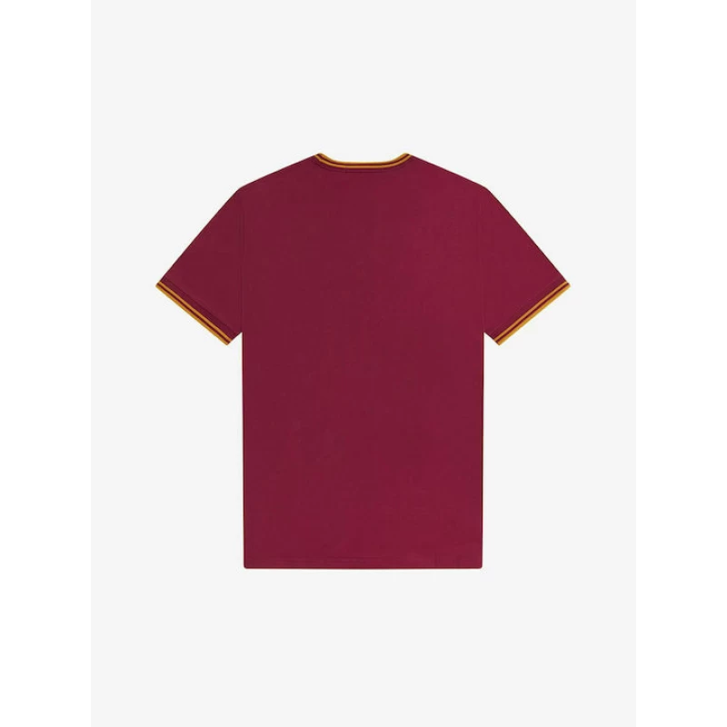 Fred Perry Ανδρική Μπλούζα Τ-Shirt Twin Tipped M1588 -A27 Μπορντό