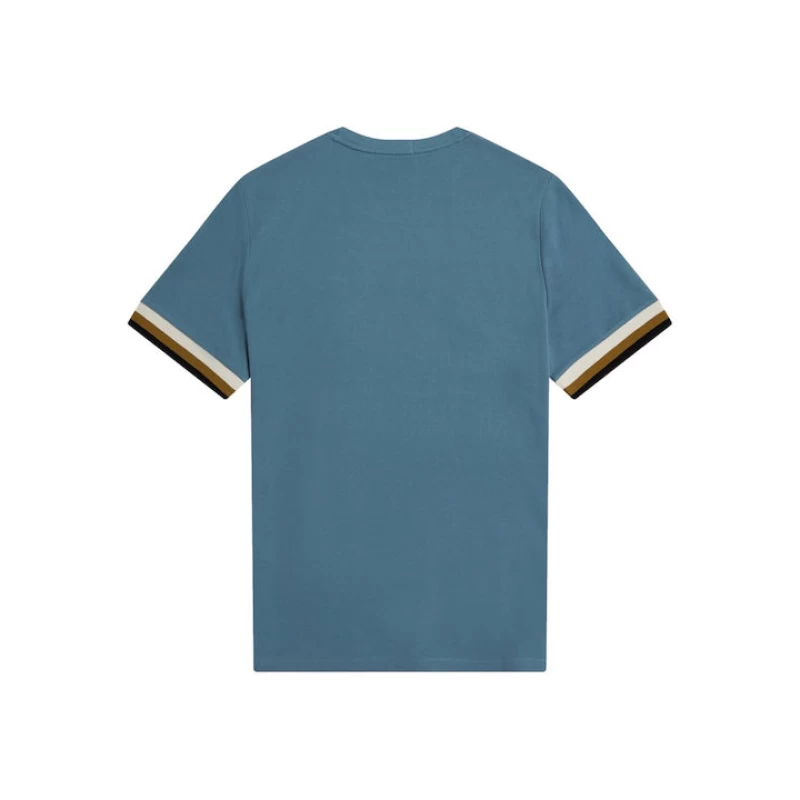 Fred Perry Ανδρική Μπλούζα Striped Cuff Pique T-Shirt M3594-N11 Ash Blue