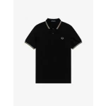 Fred Perry Ανδρική Μπλούζα Twin Tipped Polo M3600-P37 Μαύρο