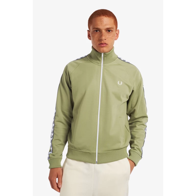 Fred Perry Ανδρική Ζακέτα Taped Track Jacket J6231-P05 Sage Green