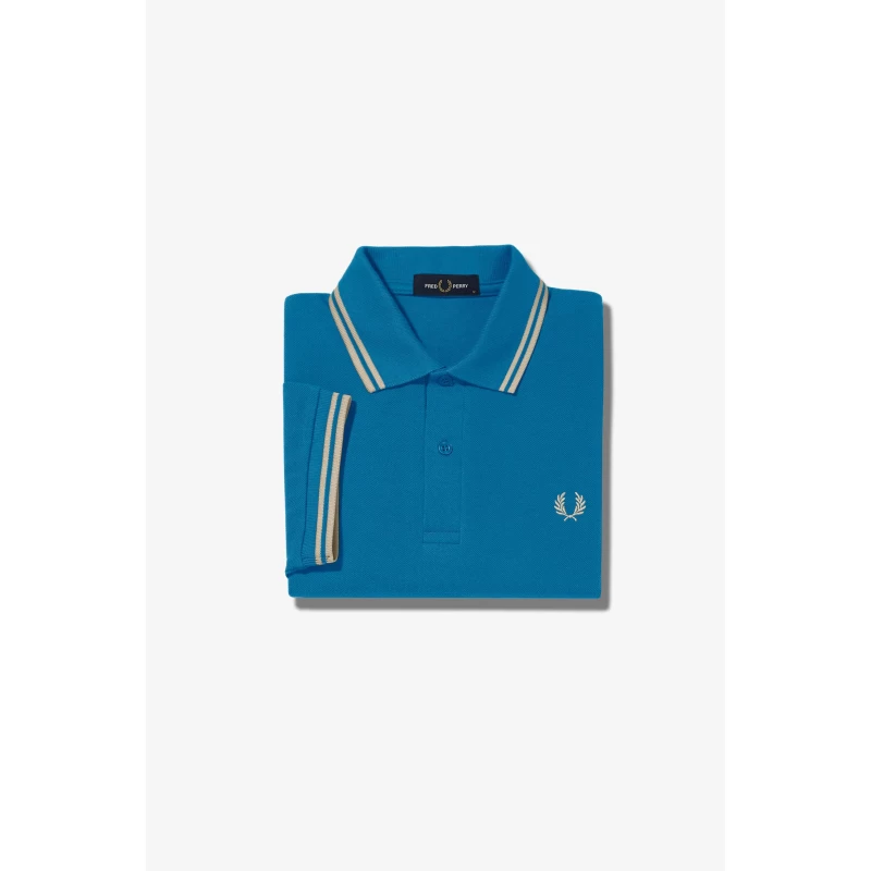 Fred Perry Ανδρική Μπλούζα Twin Tipped Polo M3600-779 Μπλε