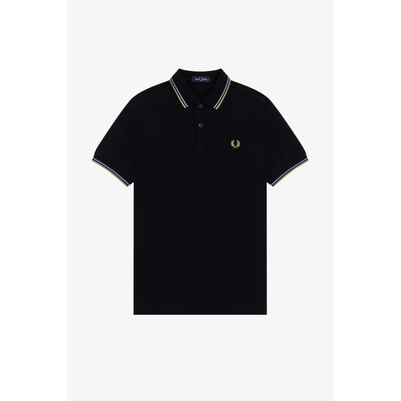 Fred Perry Ανδρική Μπλούζα Twin Tipped Polo M3600-P41 Μαύρο