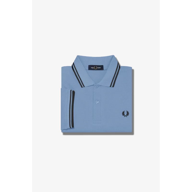 Fred Perry Ανδρική Μπλούζα Twin Tipped Polo M3600-P43 Γαλάζιο