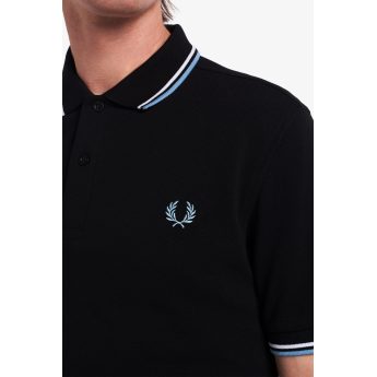 Fred Perry Ανδρική Μπλούζα Twin Tipped Polo M3600-P65 Μαύρο