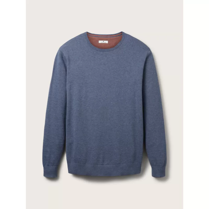 Tom Tailor Ανδρικό Πουλόβερ BASIC CREW Neck Sweater 1012819-18964 Ραφ
