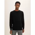 Tom Tailor Ανδρικό Πουλόβερ BASIC CREW Neck Sweater 1012819-29999 Μαύρο
