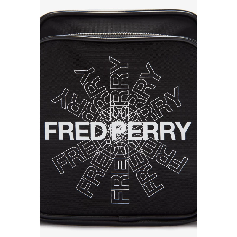 Fred Perry Ανδρικό Τσαντάκι Ώμου Graphic Print Side Bag L3247-102 Μαύρο