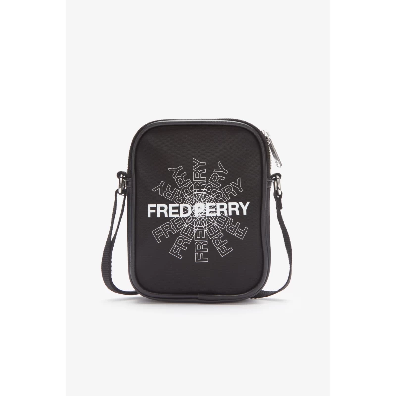 Fred Perry Ανδρικό Τσαντάκι Ώμου Graphic Print Mini Side Bag L3255-102 Μαύρο