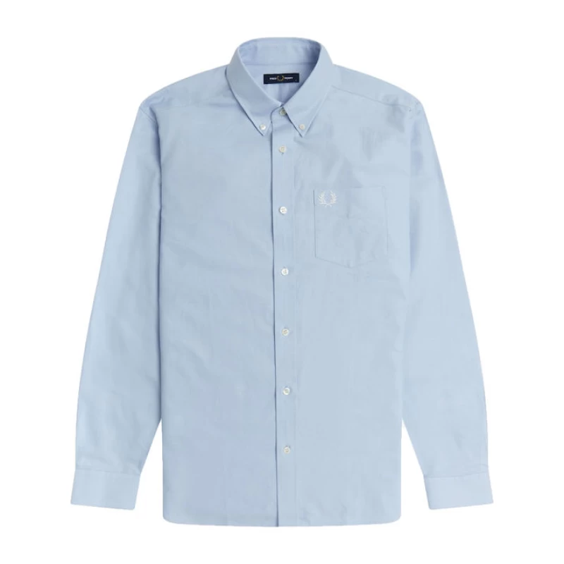 Fred Perry Ανδρικό Πουκάμισο Oxford Shirt M2700-146 Light Smoke Σιέλ