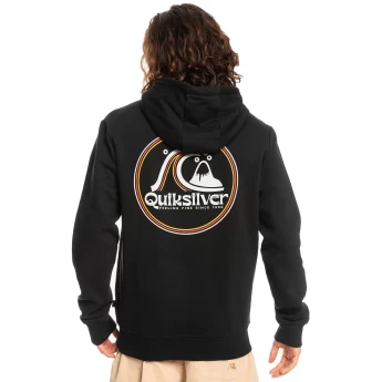 Quiksilver Ανδρικό Φούτερ με Κουκούλα Rolling Circle Sweatshirt EQYFT04669-KVJ0 Μαύρο