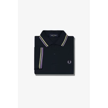 Fred Perry Ανδρική Μπλούζα Twin Tipped Polo M3600-Q35 Μπλε