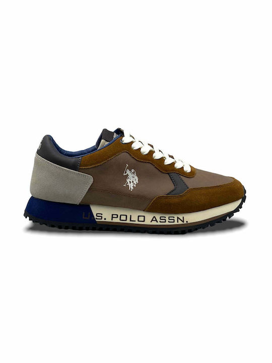 U.S. Polo Assn. Ανδρικά Παπούτσια Sneakers Cleef002-Dbr-Dbl05 Καφέ Καφέ