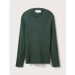 Tom Tailor Ανδρικό Πουλόβερ Zig Zag Structured Crewneck Sweater 1016090-30024 Πράσινο