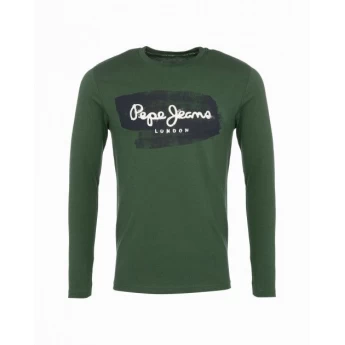 Pepe Jeans Ανδρικό Μακρυμάνικο T-Shirt Seth LS PM508613-682 Πράσινο