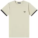 Fred Perry Ανδρική Μπλούζα Ringer T-Shirt M3519-P04 Μπεζ