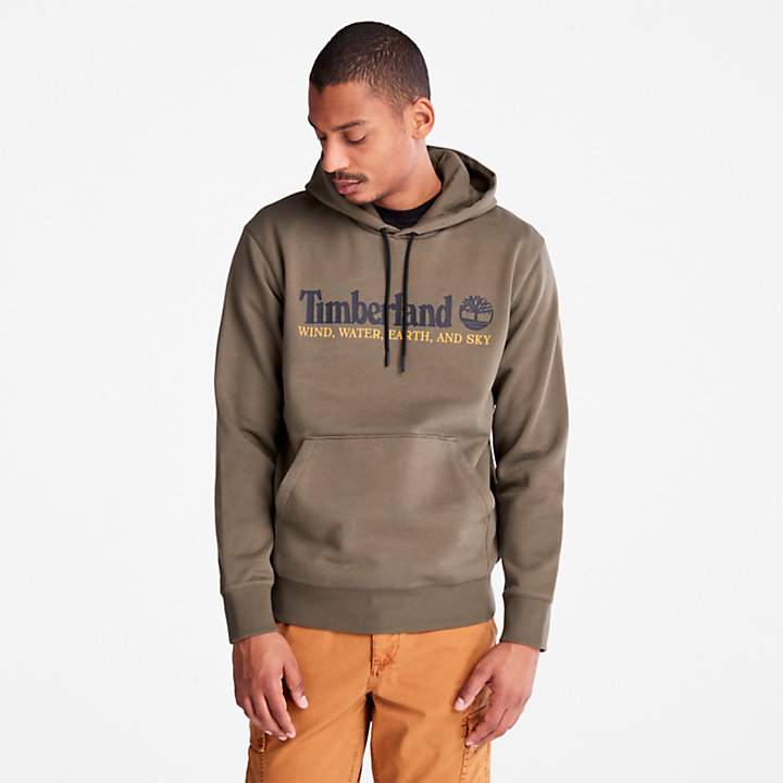 Timberland Ανδρικό Φούτερ Με Κουκούλα Wind Water Earth & Sky Hoodie TB0A27HN-A58 Χακί