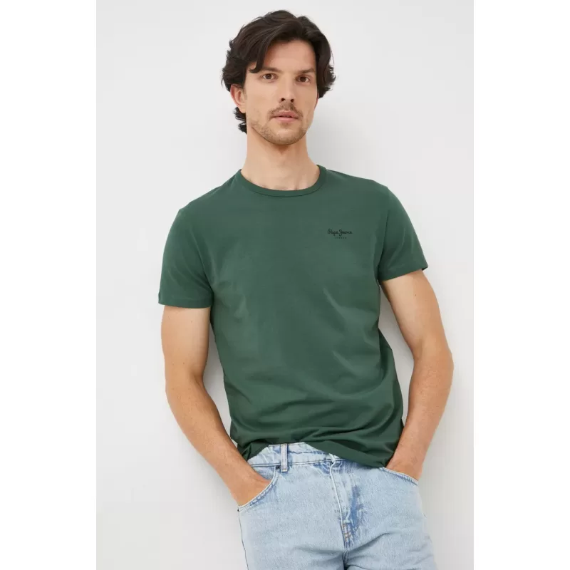 Pepe Jeans Ανδρική Μπλούζα Original Basic T-Shirt PM508212-682 Πράσινο