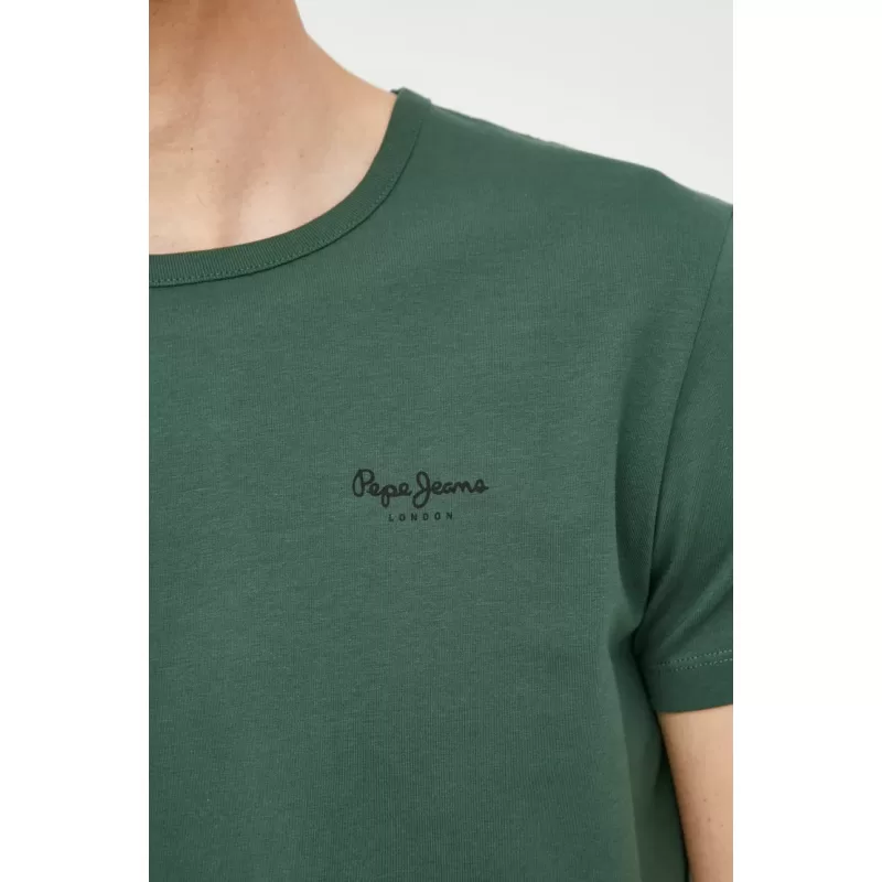 Pepe Jeans Ανδρική Μπλούζα Original Basic T-Shirt PM508212-682 Πράσινο