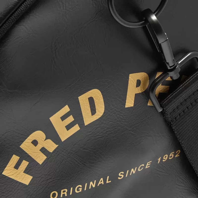 Fred Perry Authentic Tonal Barell Bag Black L7223 102 3 1 tobros.gr