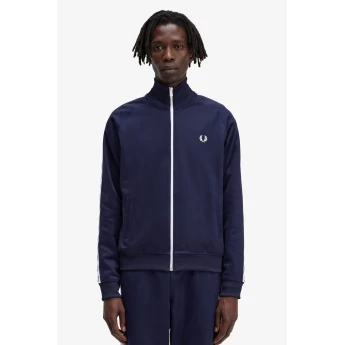 Fred Perry Ανδρική Ζακέτα Taped Track Jacket J4620-885 Μπλε