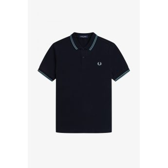 Fred Perry Ανδρική Μπλούζα Twin Tipped Polo M3600-Q34 Μπλε