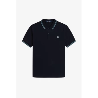 Fred Perry Ανδρική Μπλούζα Twin Tipped Polo M3600-Q34 Μπλε