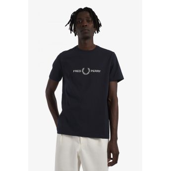 Fred Perry Ανδρική Μπλούζα Embroidered T-Shirt M4580-608 Μπλε