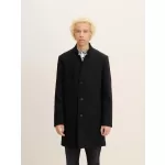 Tom Tailor Ανδρικό Παλτό Wool Coat 1032440-29999 Μαύρο