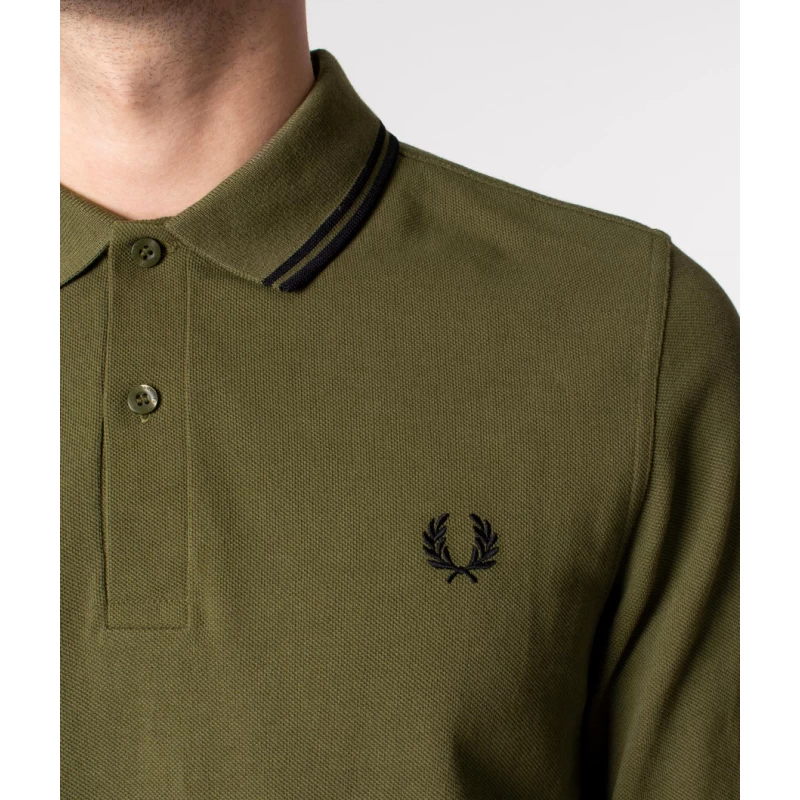 Fred Perry Polo Μακρυμάνικο Ανδρικό The Fred Perry Shirt M3636-Q41 Χακί
