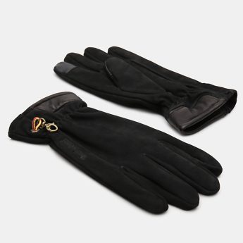 Timberland Ανδρικά Δερμάτινα Γάντια Winter Hill Nubuck Glove With Touch Tips TB0A1EMN-001 Μαύρο