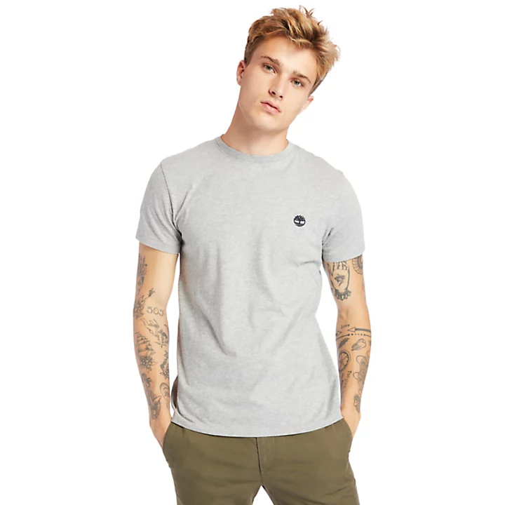 Timberland Ανδρική Μπλούζα SS Dunstan River Jersey Crew Tee Slim TB0A2BPR-052 Γκρι