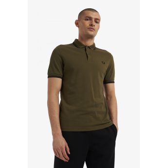 Fred Perry Ανδρική Μπλούζα Twin Tipped Polo M3600-Q41 Λαδί