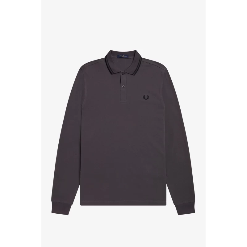 Fred Perry Polo Μακρυμάνικο Ανδρικό The Fred Perry Shirt M3636-Q73 Γκρι