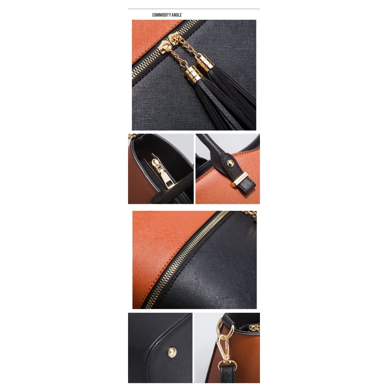 Γυναικείο σετ τσάντας χιαστί/ώμου/πορτοφόλι/τσάντα χειρός Cardinal 466 brown black