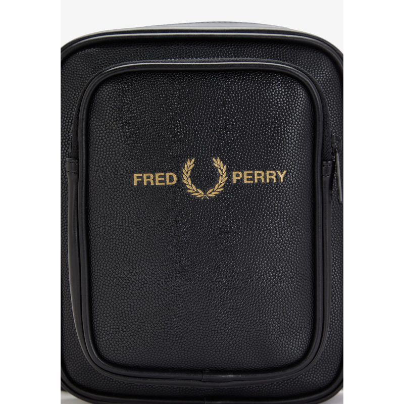Ανδρικό Τσαντάκι Ώμου Fred Perry Pique Textured Side Bag L4226-102 Μαύρο
